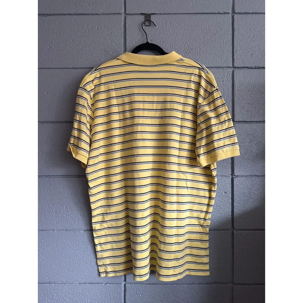 Vintage Polo Ralph Lauren Striped Yellow Rugby Polo size XL